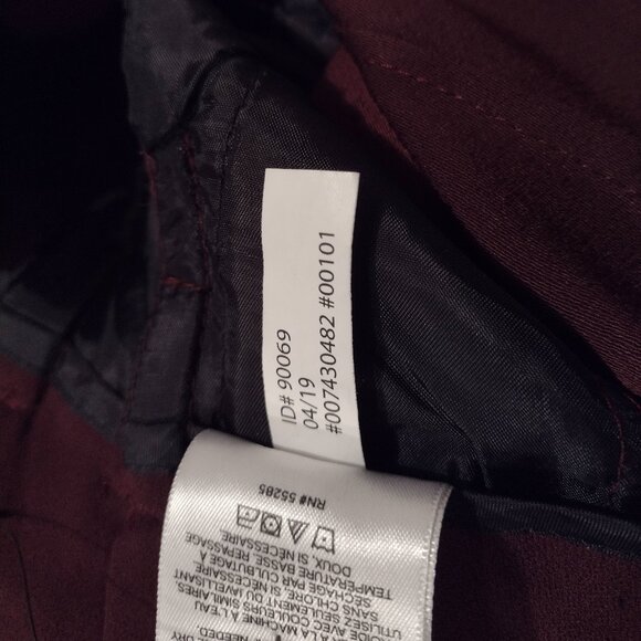 COPY - Express Burgundy Wide Leg High Rise Trousers - Picture 10 of 10